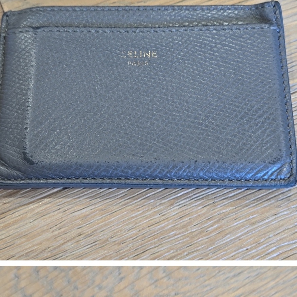 Celine Card Holder with Textured Leather Finish